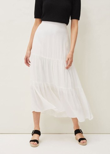 Phase Eight Aspenne Skirts White USA | 2108354-QB